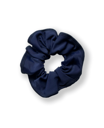 navy lycra gymnastics scrunchie