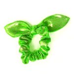 gymnastics hair scrunchie bow lime green