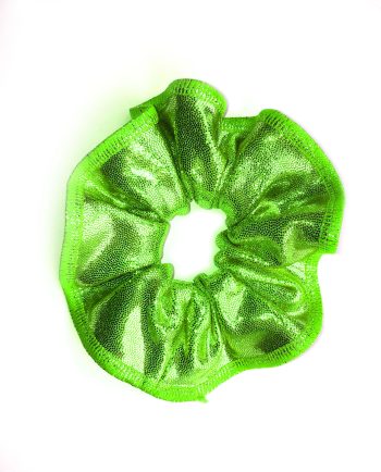 gymnastics hair scrunchie lime green