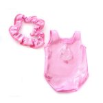 teddy doll leotard pink with scrunchie