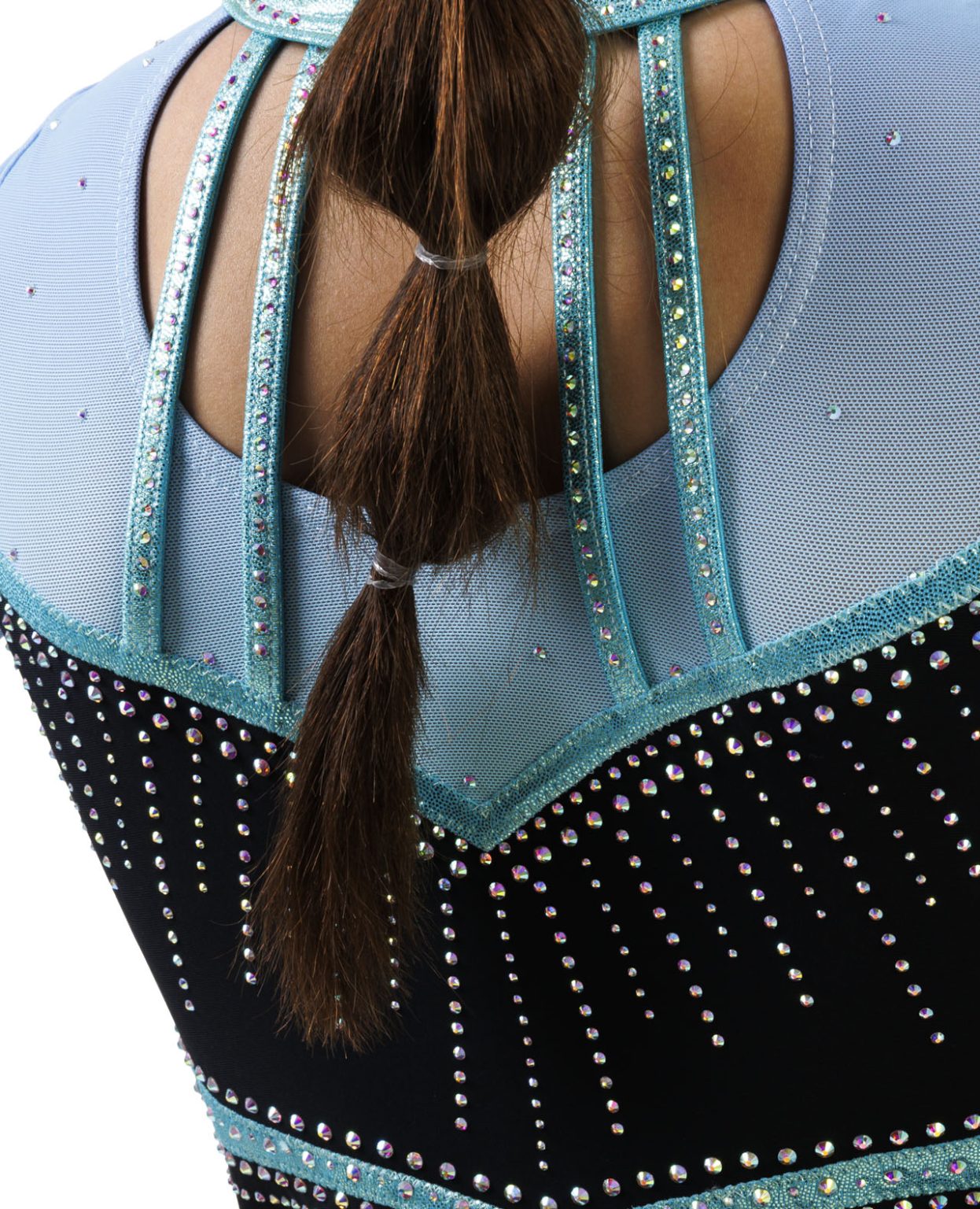 glaze_long_sleeve_leotard_mint_04 navy lycra gymnastics long sleeve leotard with mint detail and ombre mesh sleeves