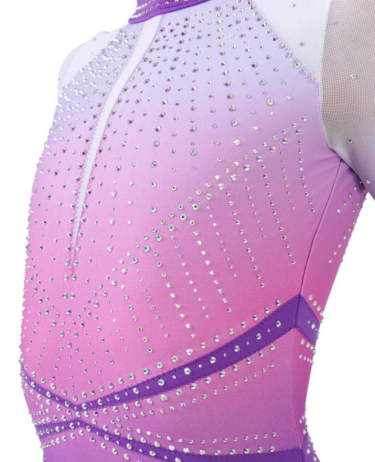glaze_long_sleeve_leotard_ombre_pink_02 neon pink and purple bestseller lycra gymnastics long sleeve leotard
