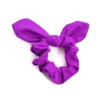 pink purple lycra hair accessory scrunchie bow