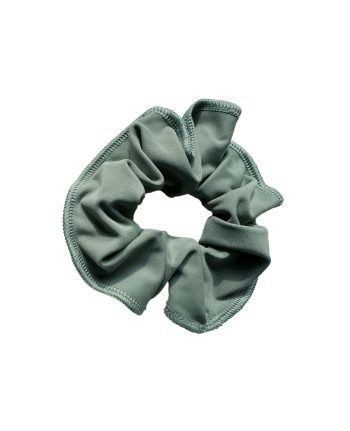 khaki green hair accessory scrunchie