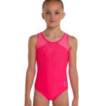 pink sports lycra open back training tank leotard