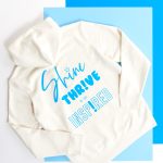 gymnastics pullover hoodie gift ivory blue