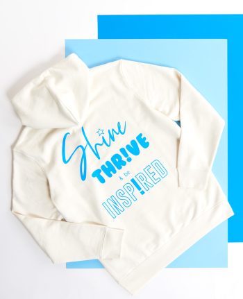 gymnastics pullover hoodie gift ivory blue