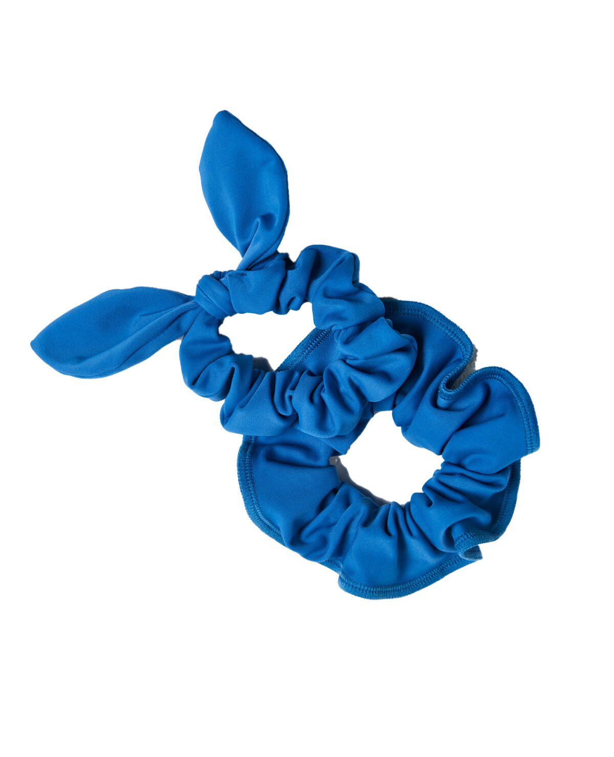 dark green lycra gymnastics hair bow and scrunchie