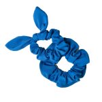 dark green lycra gymnastics hair bow and scrunchie