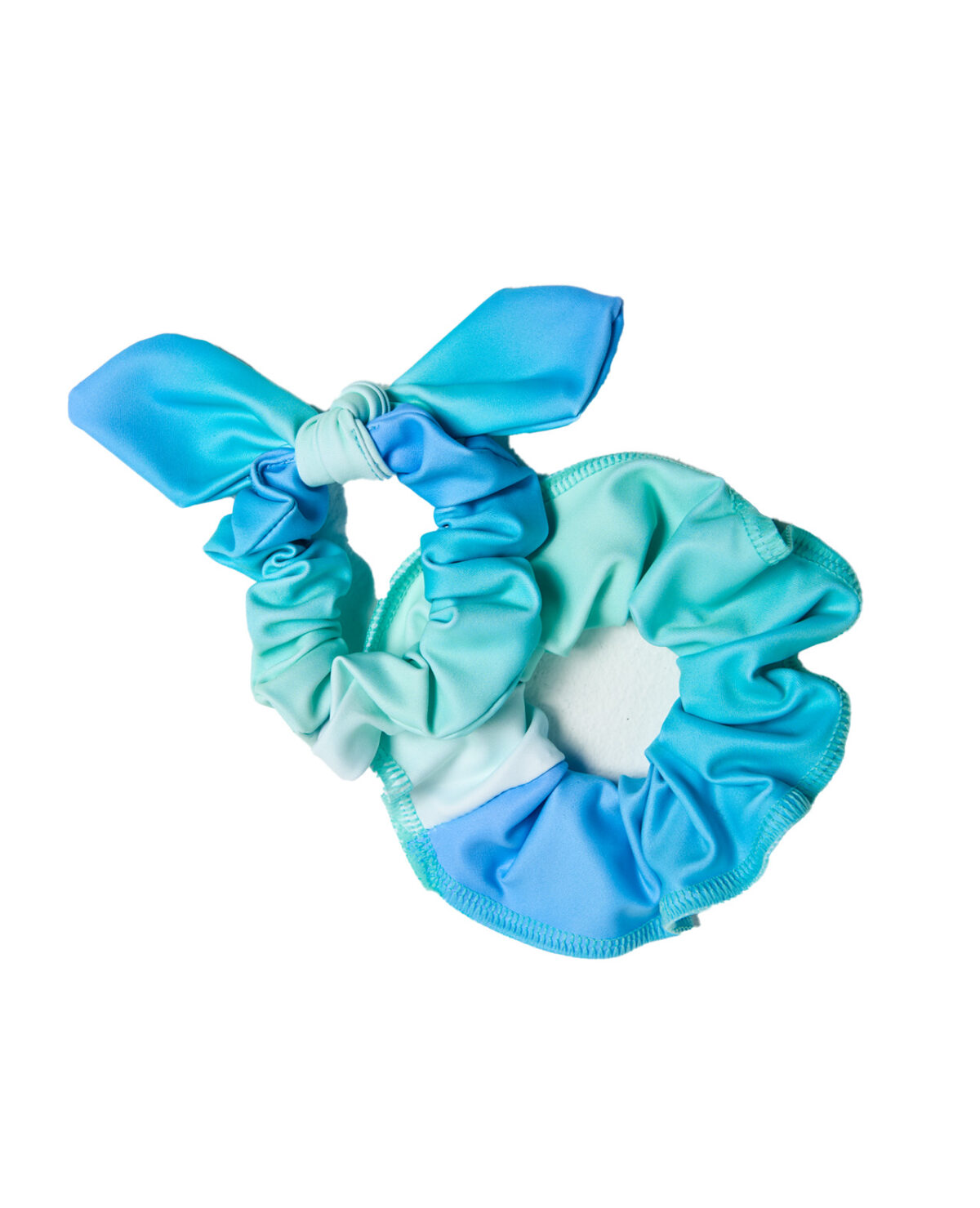 mint ombre lycra gymnastics hair bow and scrunchie