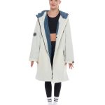 white and grey blue little stars branded high quality gym robe