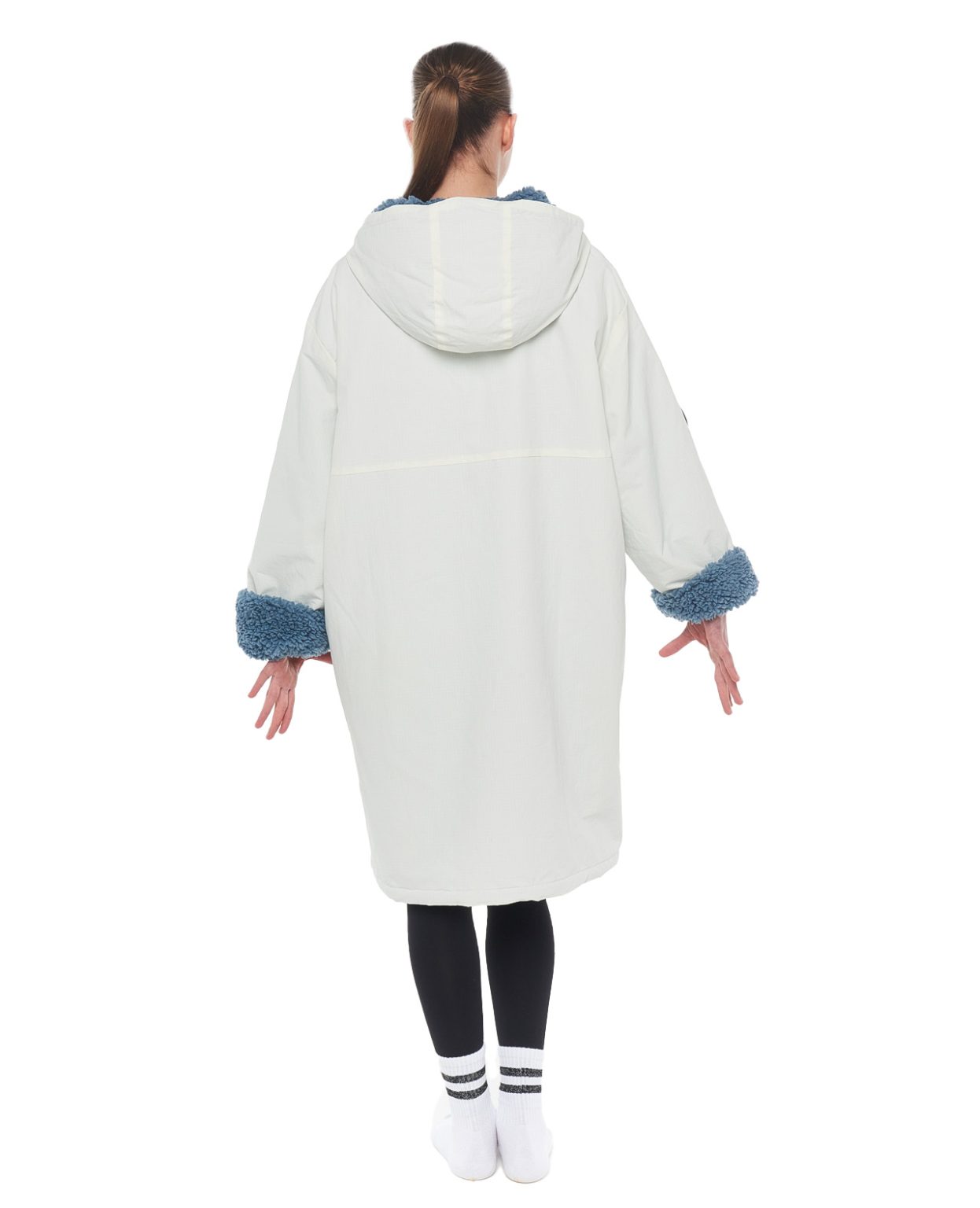 white and grey blue little stars branded high quality gym robe