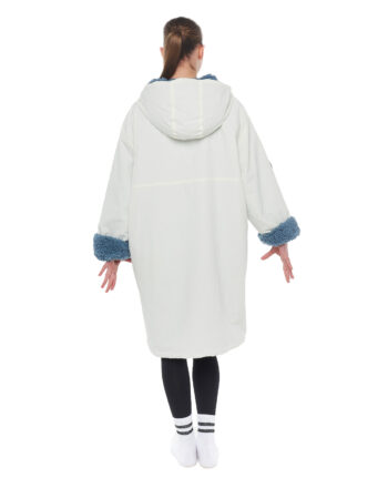 white and grey blue little stars branded high quality gym robe