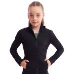 black gym yoga competition jacket tracksuit top