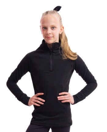 quarter zip pullover gymnastics top