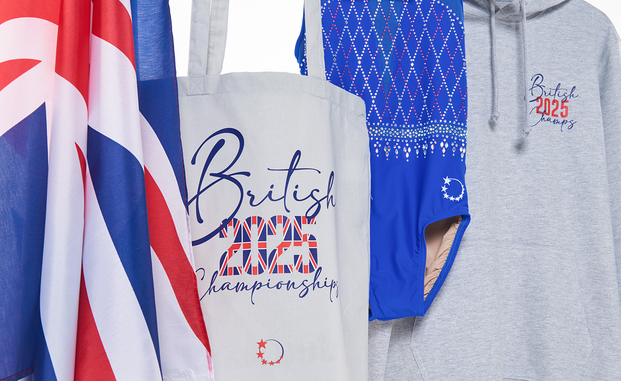 LSL_british_championships_merch union jack gymnastics bag royal blue leotard and hoodie