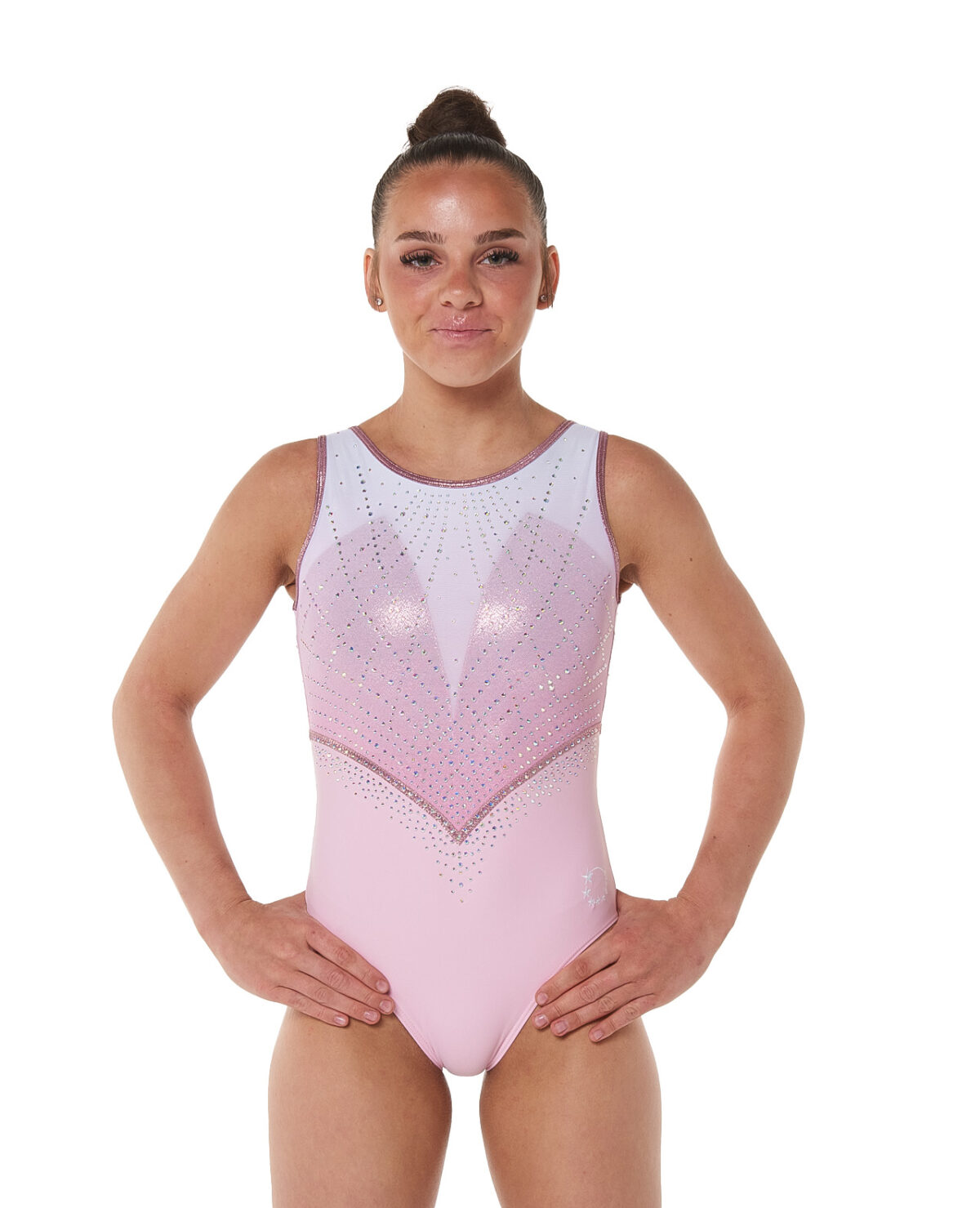 1121_glitz_leotard_pastel_pink_03 new stylish baby pink cute gymnastics training leotard with shimmering mystique blush detail and AB crystals