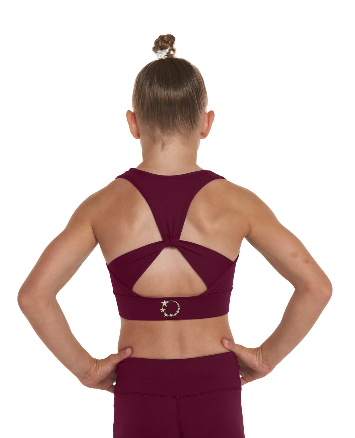 gymnastics dance cheer cropped top set top burgundy